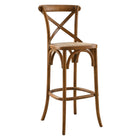 Modway - Gear Tabouret de bar - Noyer-Tabouret de bar de ferme moderne