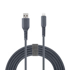 Basic Tech - Câble Lightning Tressé de 6 pi - Charbon-Câble de charge rapide C89