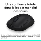 Logitech – Souris sans fil M185, noir-Durable et Fiable : Cette souris USB sans fil comprend une roulette de défilement, une durée de pile jusqu'à 1 an (2) grâce à un mode de veille intelligent, et est livrée avec une pile AA	