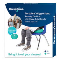 Bouncyband - Coussin sensoriel portable Wiggle Seat, vert-Permet aux élèves d'augmenter leur concentration et leur temps de travail en se déplaçant silencieusement tout en travaillant, ce qui leur permet d'être plus productifs