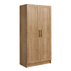 Prepac - Cabinet Accent Elite 32 po avec portes à panneaux, cabinet de rangement avec 3 étagères ajustables - Chêne naturel-Maximisez votre organisation : Avec trois tablettes ajustables, cette grande armoire de rangement de salle de bain offre un espace personnalisable pour tous vos articles, vous garantissant ainsi de garder vos essentiels bien organisés et facilement accessibles, que ce soit dans la salle de bain, la cuisine ou la buanderie