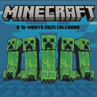 DateWorks - Mini Calendrier Mural 16 Mois Minecraft de 2025 - 7 po x 7 po - Anglais-Septembre 2024 - Décembre 2025