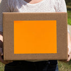 Jam Paper Étiquettes autocollantes pleine page, 8 1/2 x 11 po, orange néon, 10/paquet-5