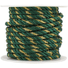 JAM Paper - Ruban de corde décoratif - 15 verges. - Vert avec de l'or-Couleur : vert avec ruban de corde décoratif doré