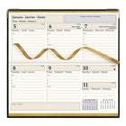 Brownline - 2026 Agenda hebdomadaire de poche Executive - 6-7/8 po x 3-3/16 po - Couleurs assorties - Trilingue-Bords de pages dorés, coins renforcés dorés et signet en ruban
