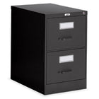 Staples – Classeur vertical format légal, 2 tiroirs, noir-Suspension progressive à roulements - fonctionnement doux