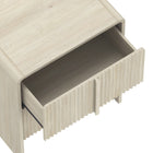 Manhattan Comfort - Table de nuit contemporaine Novara 22" à 2 tiroirs - Chêne blanchi-Deux tiroirs de rangement : offrent un espace fermé pratique pour garder les essentiels de chevet bien organisés