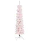HOMCOM - Arbre de Noël artificiel 5' avec branches réalistes - Rose-Des pointes abondantes qui donnent un aspect sain et naturel 