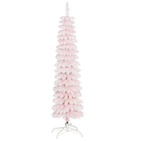 HOMCOM - Arbre de Noël artificiel 5' avec branches réalistes - Rose-Des pointes abondantes qui donnent un aspect sain et naturel 