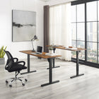 Bureau assis-debout de 60 po à hauteur réglable Work Zone Serrano - Ombre brûlée-Points d’arrêt flexible rapide et facile, de la position la plus basse à la plus haute (29,7 po à 47,5 po)