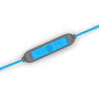 JLab Jbuds Pro Écouteurs Sans Fil, Bleu / Gris-Boutons de commande et microphone intégrés.