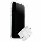 OtterBox - Protection+Power Kit (Symmetry MagSafe a/Glass + Wall Charger 30W White) pour iPhone 17 Pro Max - Transparent-Étui MagSafe transparent Symmetry