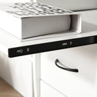 HOMCOM - Bureau d'ordinateur avec plateau pour clavier - 47,2 po L x 21,7 po l x 33,5 po H - blanc-Fabriqué en panneau de particules avec une surface mélaminée pour une utilisation durable
