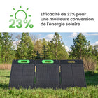 Yoshino - Panneau solaire portable monocristallin pliable 100W SP100-VIVRE VERT – Fonctionne mieux avec les centrales électriques portables à semi-conducteurs Yoshino fournissant une énergie propre et naturelle en exploitant l'énergie du soleil. Ces unités sont parfaites pour une utilisation lors d'aventures en plein air ou hors réseau - laissant derrière elles les générateurs de gaz bruyants au profit d'options silencieuses et respectueuses de l'environnement.