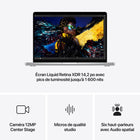 Apple - Portatif MacBook Pro 14 po - M4 - SSD 512 Go - Mémoire unifiée 16 Go - Argent - Anglais-écran pro brillant: l’écran liquid retina xdr 14,2 po affiche une luminosité en continu jusqu’à 1 000 nits, avec des pics de luminosité à 1 600 nits et un contraste de 1 000 000:1