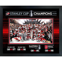 Frameworth - Carolina Hurricanes 16 po H x 20 po l Cadre Champions de la Coupe Stanley 2026 - Sous licence officielle LNH/AJLNH-Produit mural NHL and NHLPA sous licence officielle pour les amateurs des Carolina Hurricanes