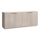 Hudson&Canal - Buffet Mansfield 68" L - Aulne Blanc-Comprend 4 portes avec deux armoires de rangement et des étagères réglables