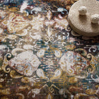 Modway - Success Treillis marocains floraux vintage vieillis Jayla Tapis de comédie 8 pi l x 10 pi L - Multicolore-Protégez les planchers contre le passage des piétons / du mobilier