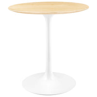 Modway - Lippa Rond de 28 po Bois Table à manger, Blanc Naturel-Table à manger moderne