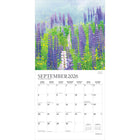 Plato - 2026 Fleurs Sauvages Calendrier mural Suspendu Mensuel - 30,5 cm l x 61 cm H - Anglais-Grandes Pages de Jour Spacieuses - Tous les jours fériés les plus importants et les phases de la lune sont indiqués, avec beaucoup d'espace pour inscrire des notes et des rendez-vous