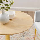 Modway - Verne 28 po Table à manger, Or Naturel-Conception du grain de bois