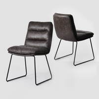 Homy Casa - Chaises rembourrées pour invités et réception - Tissu suédé gris vieilli - Ensemble de 2-Assise polyvalente : Convient aux zones d’accueil, salles d’attente, bureaux privés, espaces de consultation et petites salles de réunion