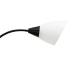 Simple Designs - Lampe de sol noire à col de cygne réglable, 5 lampes, abat-jour blanc-7