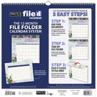 WSBL - 2026 Jardins Botaniques File-It  Calendrier mural Mensuel - 30,5 cm l x 30,5 cm H - Anglais-Les pages du calendrier se transforment en 12 chemises compactes - détachez, rangez, classez