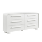 Modway - Bellamy 6 tiroirs Commode - Blanc-Commode moderne courbe à 6 tiroirs