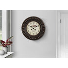 Monarch Specialties - Horloge - 20 po Rond - Horloge Murale - Brun Antique - Transitionnel-Durable et épais, le cadre en plastique accentué avec une surface en verre protectrice crée un look intemporel et transitionnel
