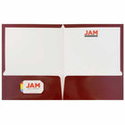 JAM Paper - Porte-documents brillant à 2 pochettes - bordeaux bordeaux - Paquet de 6-Quantité : 6 dossiers par paquet | Un pour chaque sujet et projet
