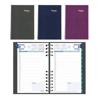 Blueline - 2026 Agenda quotidien CoilPro Couverture rigide avec Reliure spirale double - 8 po x 5 po - Couleurs assorties - Bilingue-12 mois: janvier 2026 à décembre 2026 