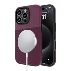 AXS - PROTech Plus MagSafe Compatible Sleek Dual-layered Anti-Shock Case for Apple iPhone 16 Pro - Sangria-Résistant aux chutes jusqu’a 10 pieds