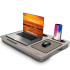 ShoppingAll - Bureau pour ordinateur portable - Gris-Les dimensions sont de 54,4 cm (21,4") x 36 cm (14,1").