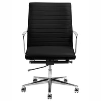 Nightingale - Amalfi Chaise de conférence inclinable et verrouillable à dossier moyen - Noir-Mécanisme pivotant et inclinable avec verrouillage à position unique vers la droite et contrôle de la tension