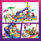 LEGO - Friends La journée amusante au parc aquatique-Accessoires : nourriture pour animaux, crème glacée, crème solaire, lunettes de soleil et plus encore