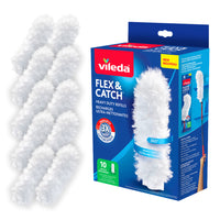 Vileda - Flex & Catch Recharges de plumeaux - Paquet de 10-Capture jusqu’à 3x plus de poussière que les plumeaux traditionnels