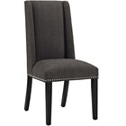 Modway - Baron Tissu Chaise à manger Ensemble de 2 - Brown-Rembourrage en mousse dense pour le confort