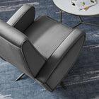 Modway - Superior Performance Velvet Chaise pivotante - Gris-Tissu résistant aux taches