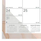 Blueline - 2025-2026 sous-main académique mensuel - 22 po x 17 po - Marbre - Bilingue-Calendrier de référence annuel sur chaque page