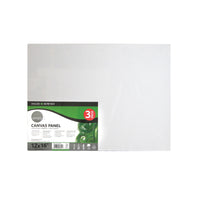 Daler-Rowney - Panneau de toile Simply - 12 po L x 16 po H - blanche - paquet de 3 - (D525033040)-Surface de toile blanche à triple apprêt.