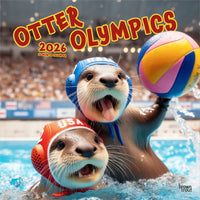 BrownTrout - 2026 Otter Olympics Calendrier mural Suspendu Mensuel - 30,5 cm l x 61 cm H - Anglais-Photographie - Chaque mois, découvrez de superbes photographies ou œuvres d'art en couleur