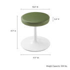Modway - Lippa Cuir végane Tabouret rond - Feuille-Base à piédestal effilé