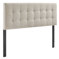 Modway - Lily Rembourré Tête de lit King Size, Gris colombe-Tissu d’ameublement