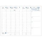 Quo Vadis - Affaires Agenda Semainier - 10 cm l x 15 cm H - Couleurs Assorties - Bilingue-Grille 2 couleurs sur papier blanc