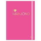 Hilroy - Journal rose Mahjong. 6 po l x 8 po H, Ligné, rose, 80 feuilles-Couverture rigide durable avec estampage doré