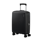American Tourister - Rejoy Valise de Cabine Spinner - noir réel-Fabriqué à 100 % en polypropylène, offrant une durabilité extrême avec une texture qui réduit la visibilité des égratignures