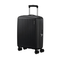 American Tourister - Rejoy Valise de Cabine Spinner - noir réel-Fabriqué à 100 % en polypropylène, offrant une durabilité extrême avec une texture qui réduit la visibilité des égratignures