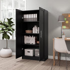 Prepac - Cabinet Accent Elite 32 po avec portes à panneaux, cabinet de rangement avec 3 étagères ajustables - Noir-7