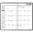 AT-A-GLANCE - Agenda mensuel de poche 2025 - 6 3/16 po H x 3 5/8 po l - Noir - Bilingue-Un mois sur deux pages